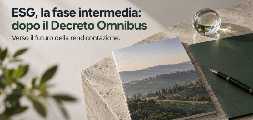 Copertina con il titolo «ESG, la fase intermedia: dopo il Decreto Omnibus»