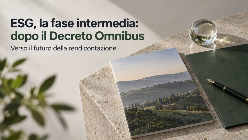 Copertina con il titolo «ESG, la fase intermedia: dopo il Decreto Omnibus»
