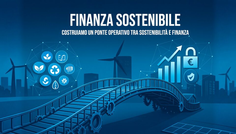 Infografica: la finanza sostenibile come ponte tra sostenibilità e finanza